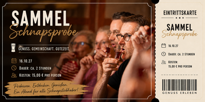 Ticket Sammelschnapsprobe
